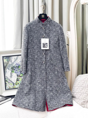 Chanel 24A grey tweed coat