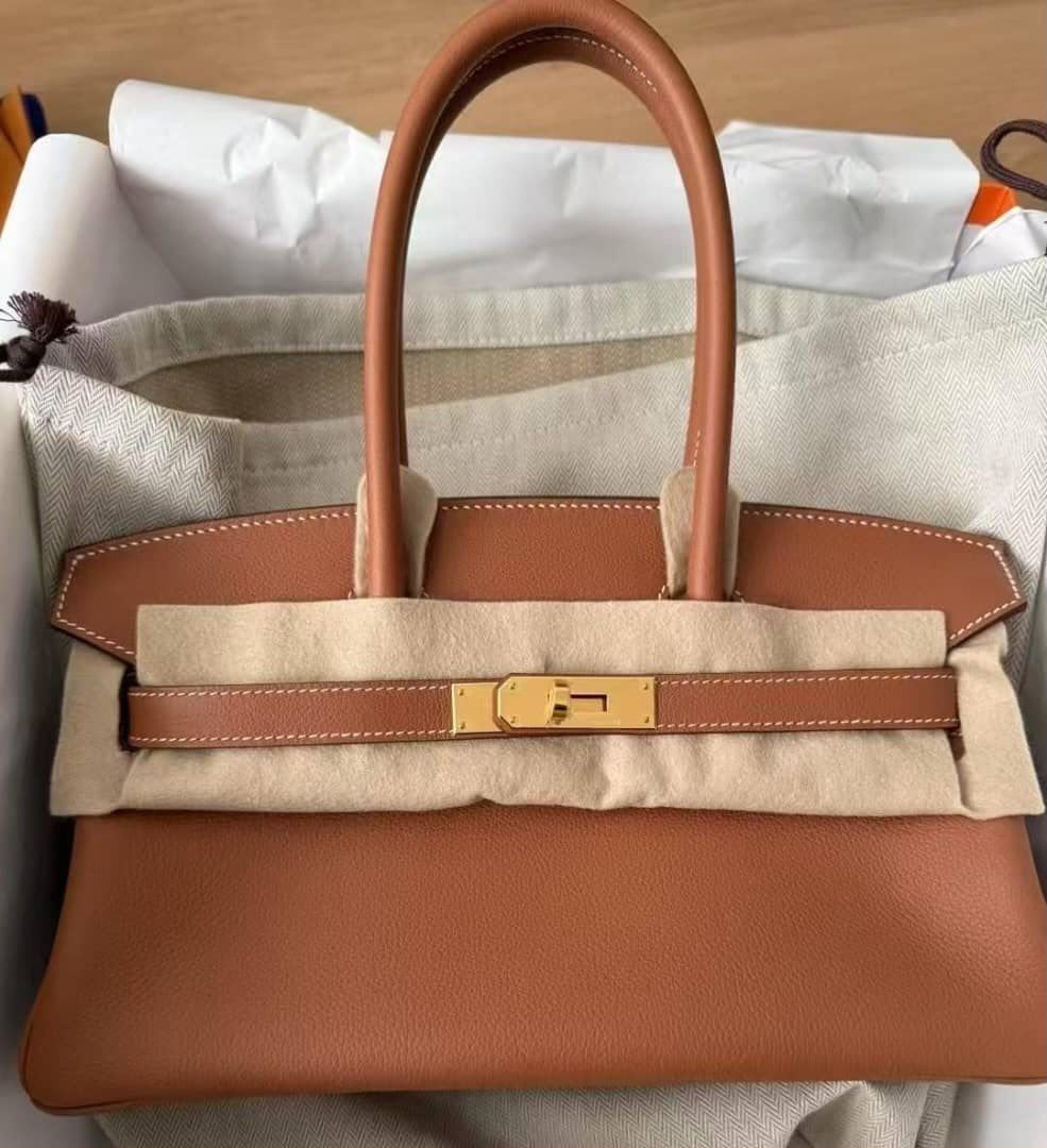 Hermes Birkin Shoulder 29 Gold Evercolor Gold hardware