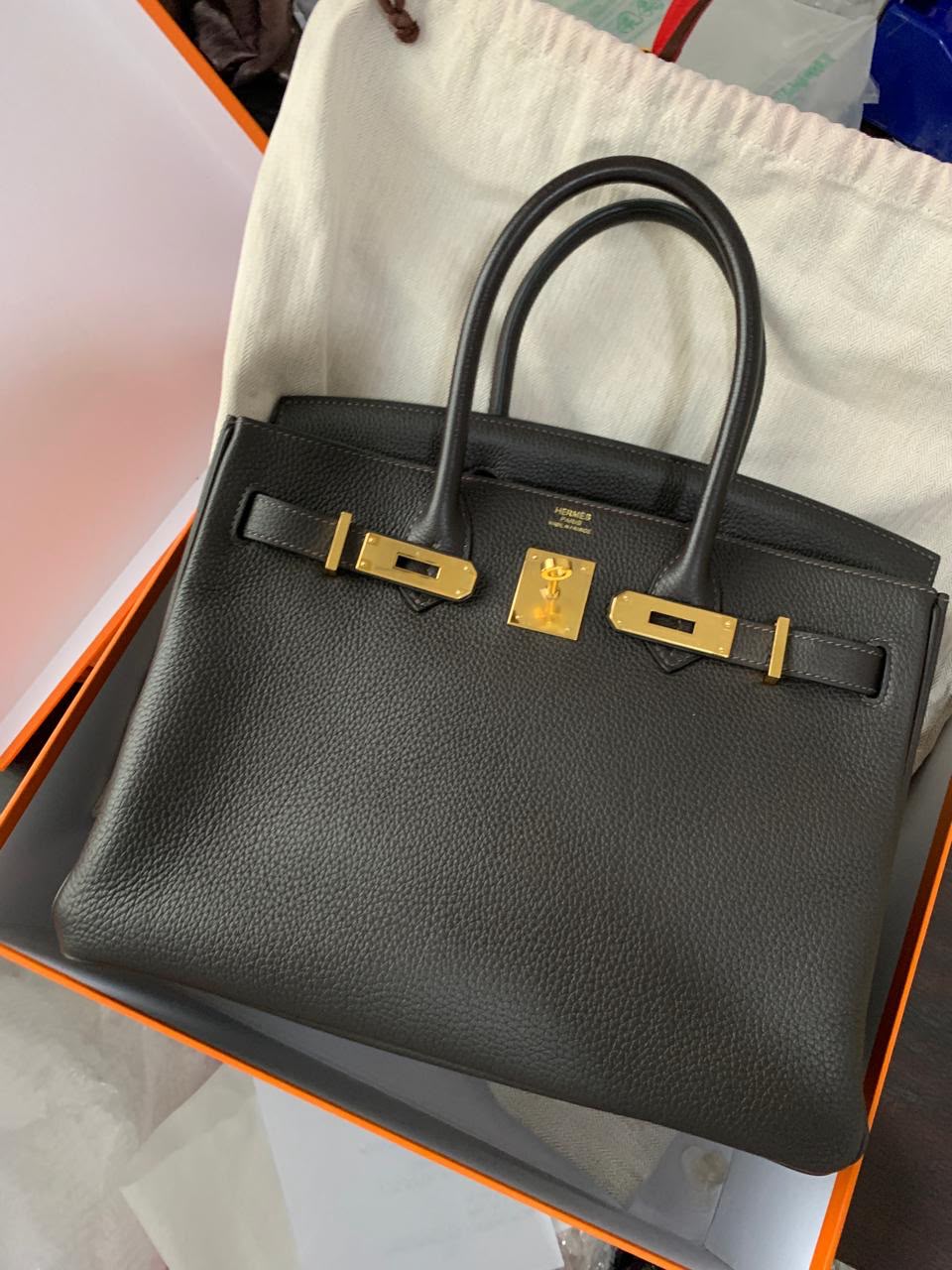 Hermes Birkin 30 Macassar Togo Gold hardware