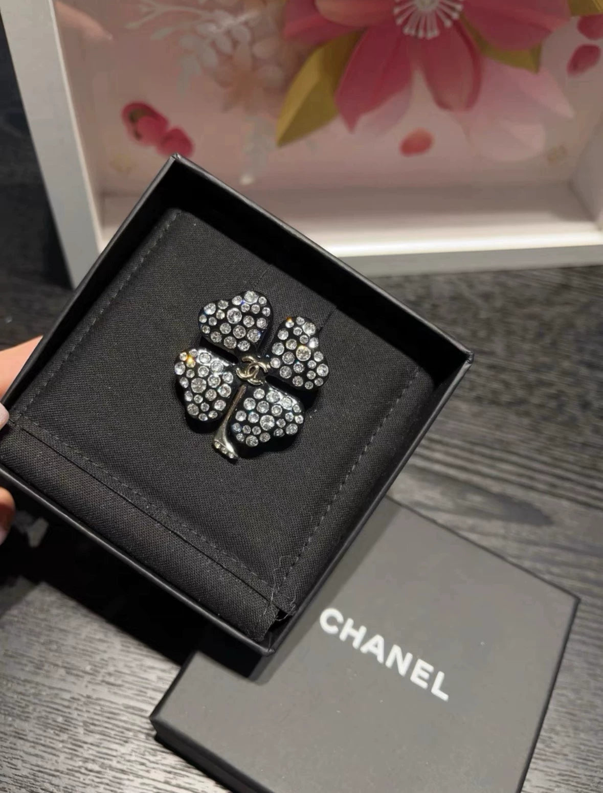 Chanel gold double C brooch