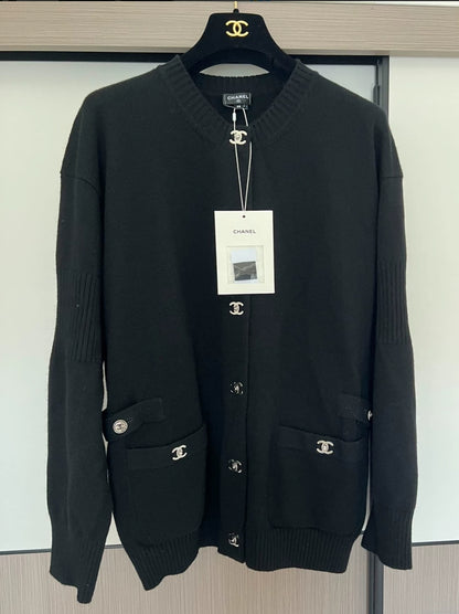 Chanel 24B Black Cardigan