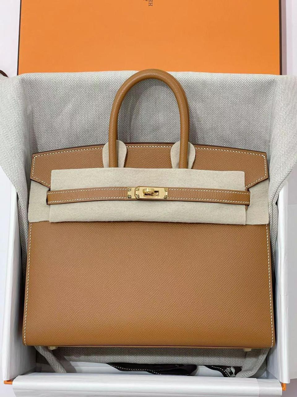 Hermes Birkin 25 Sellier Gold Epsom Gold hardware