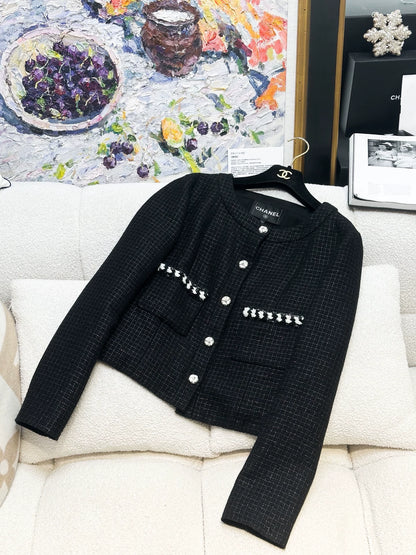 Chanel 24P Black and White Blazer