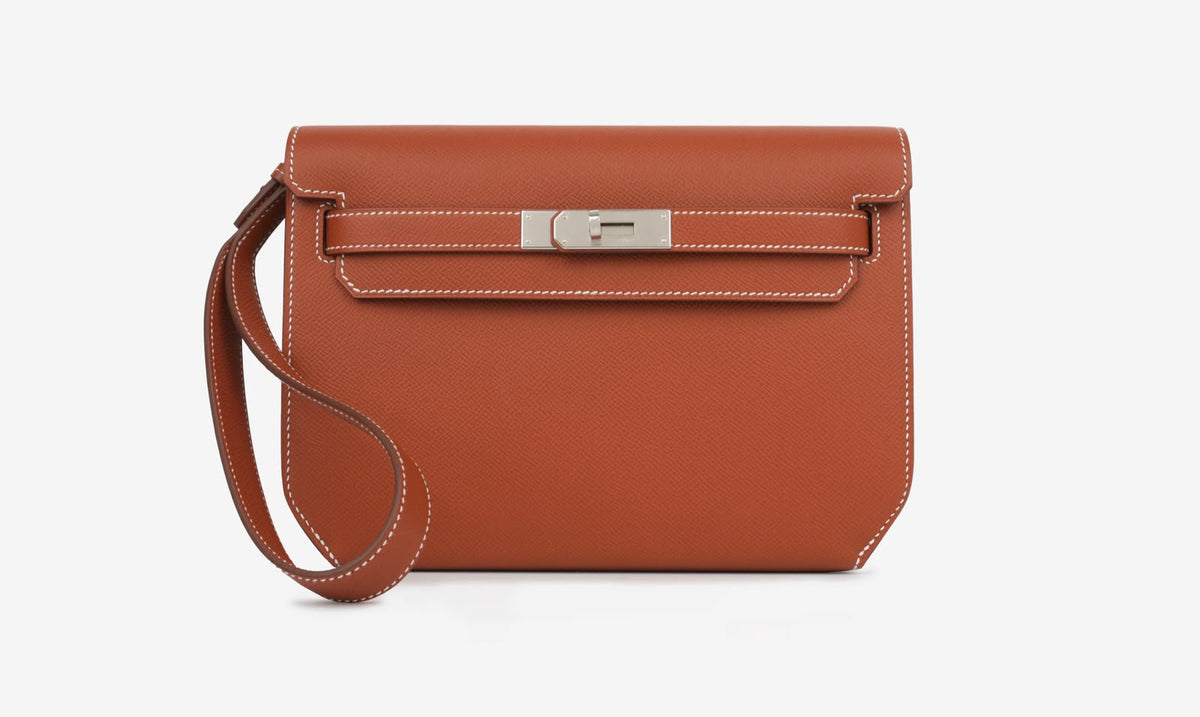 Hermes Kelly Depeches Brique Epsom Palladium hardware