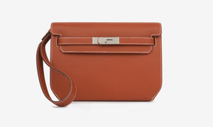 Hermes Kelly Depeches Brique Epsom Palladium hardware