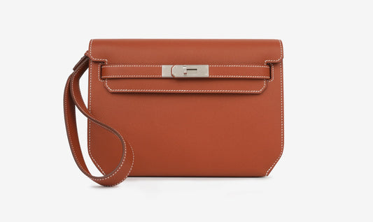 Hermès Kelly Depeches Brique Epsom Palladium Hardware