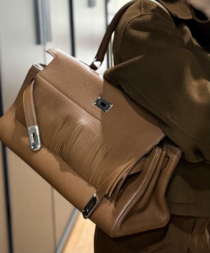 Hermes Kelly Shoulder Fringe Alezan TC Palladium hardware