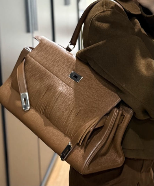 Hermes Kelly Shoulder Fringe Alezan TC Palladium hardware