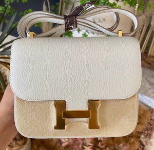 Hermes Constance 18 Nata Chevre Gold hardware
