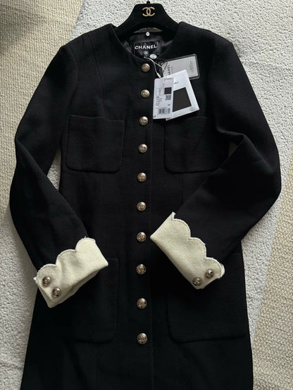 Chanel 20K Black Long Coat