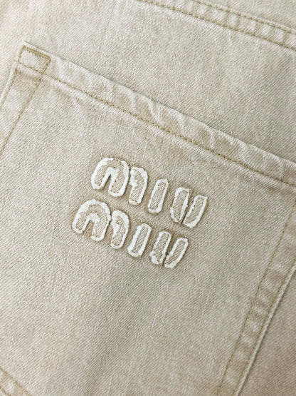 Miu Miu light khaki jeans