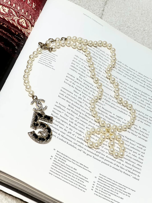 Chanel 23P Fully Rhinestone Double C Leather Chain