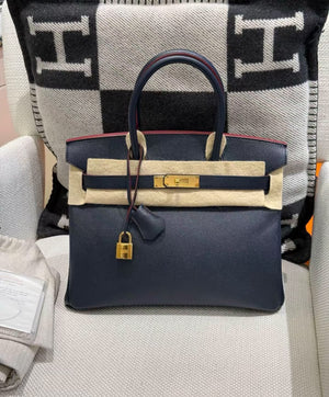 Hermes Birkin 30 contour blue marine epsom gold hardware