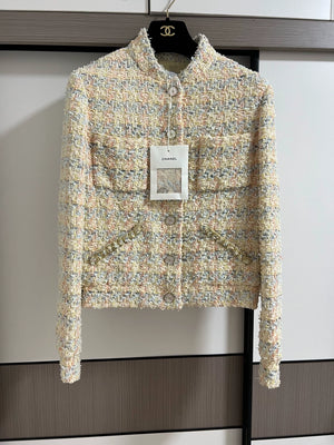 Chanel yellow tweed jacket