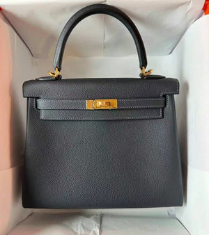 Hermes Kelly 25 Caban Togo Gold hardware