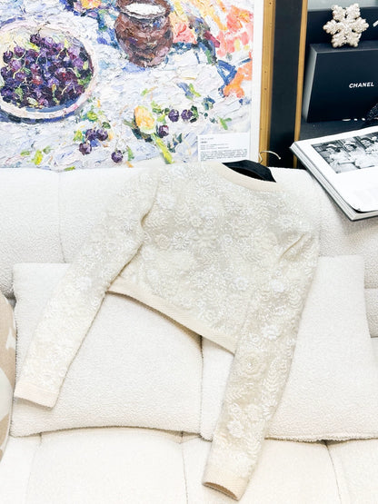 Chanel 21S white cardigan