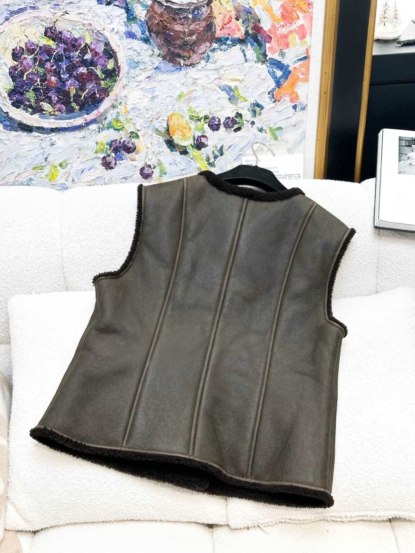 Chanel 25B brown teddy bear fur vest