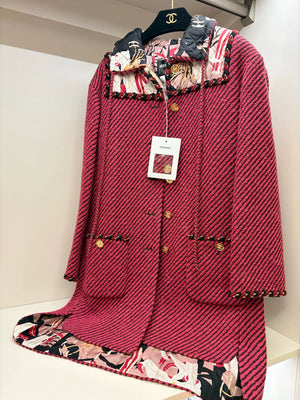 Chanel 23A fuchsia tweed coat