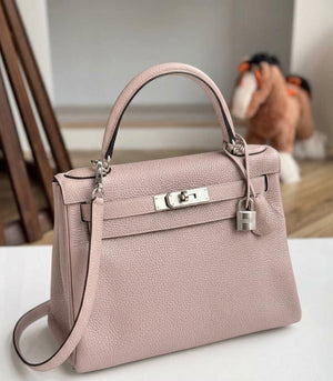 Hermes Kelly 28 Glycine TC Palladium hardware