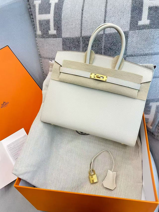 Hermes Birkin 25 Craie Epsom gold hardware
