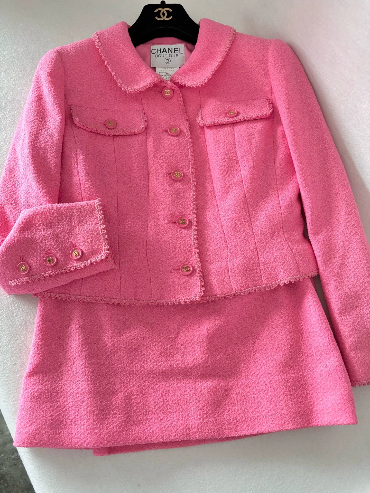 Chanel 97P Barbie Pink Suit
