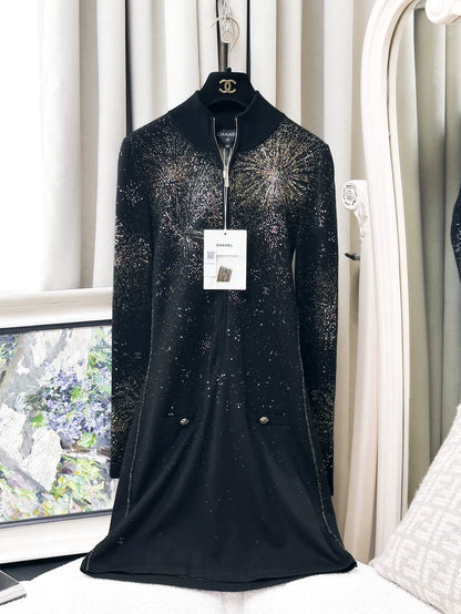 Chanel 25N black bodycon dress