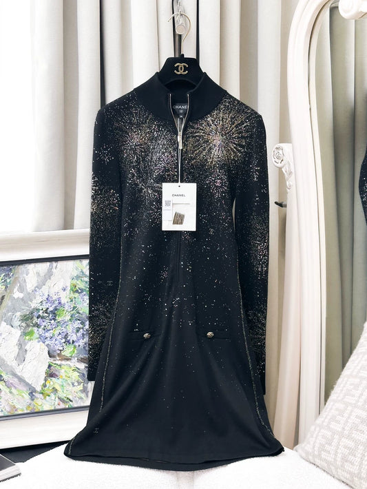 Chanel 25N black bodycon dress