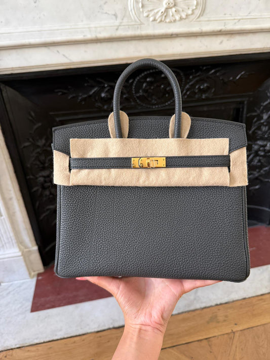 Hermes Birkin 25 Plomb Togo Gold hardware