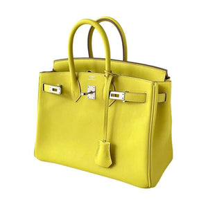 Hermes Birkin 25 Lime Swift Palladium hardware