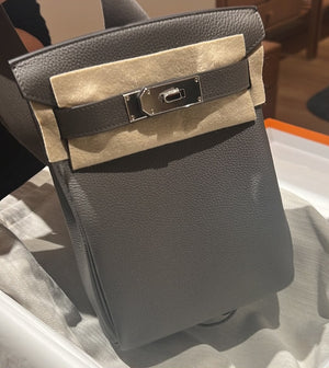 Hermes HAC A Dos PM Etain Togo Palladium hardware