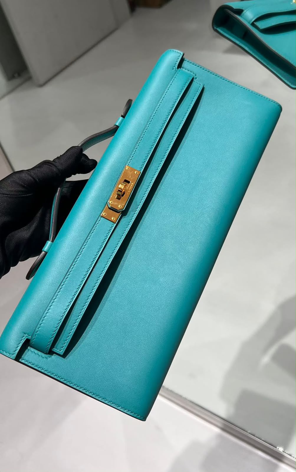 Hermes Kelly cut Veronese Swift Gold hardware