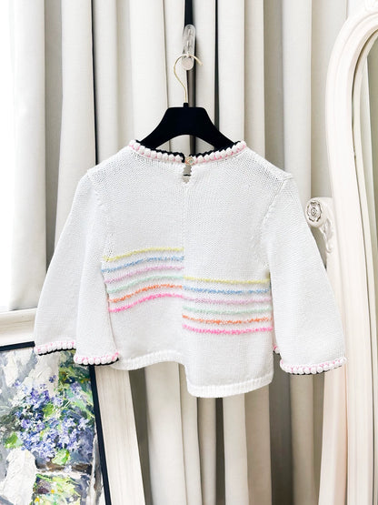Chanel 24S white and colorful top