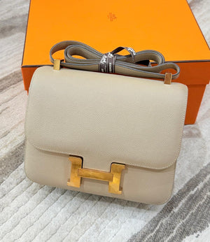 Hermes Constance 24 Verso Trench / Sable Epsom Gold hardware
