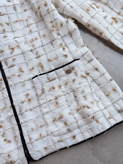 Chanel white & Gold Jacket