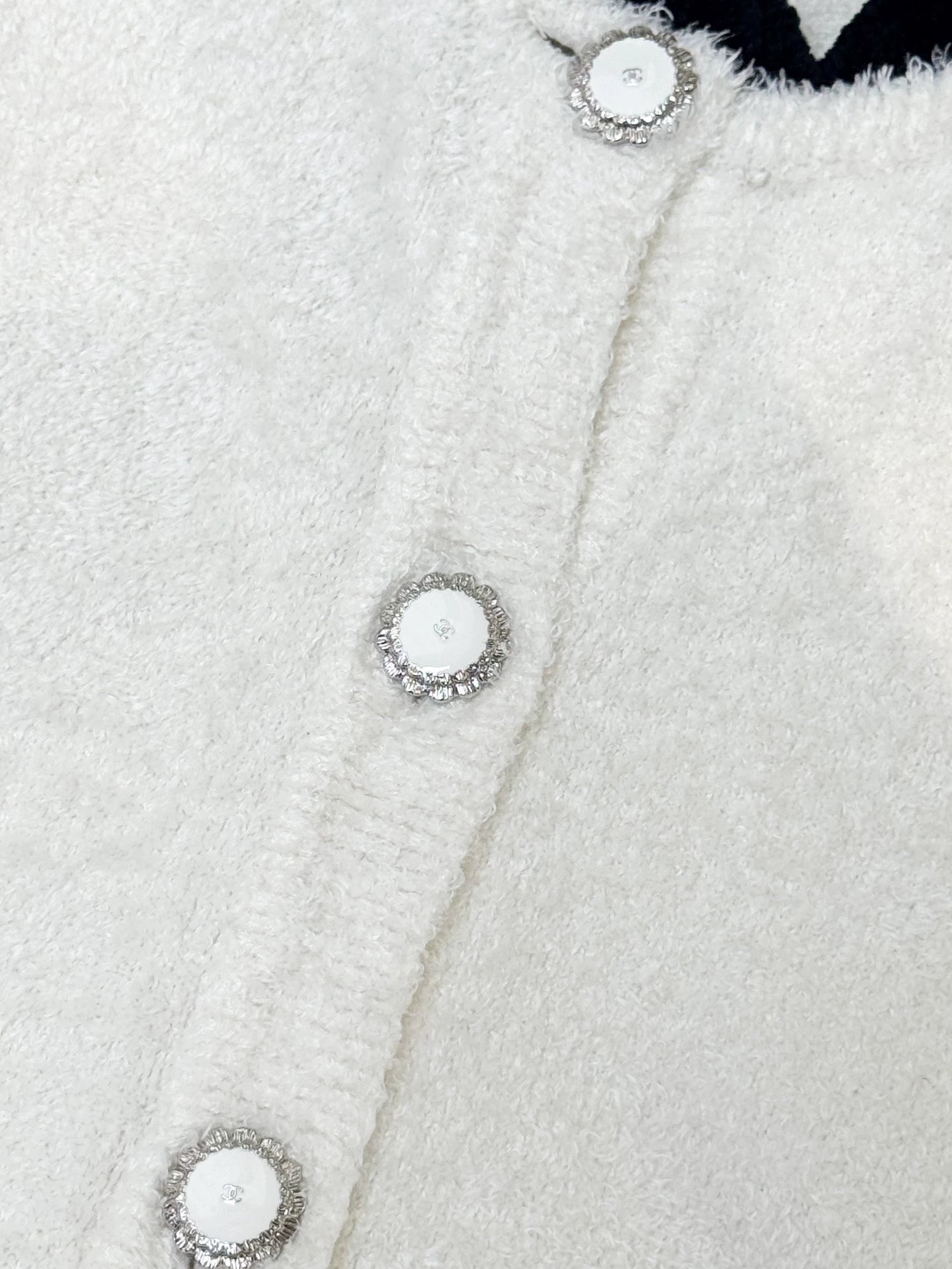 Chanel 26C black and white cardigan