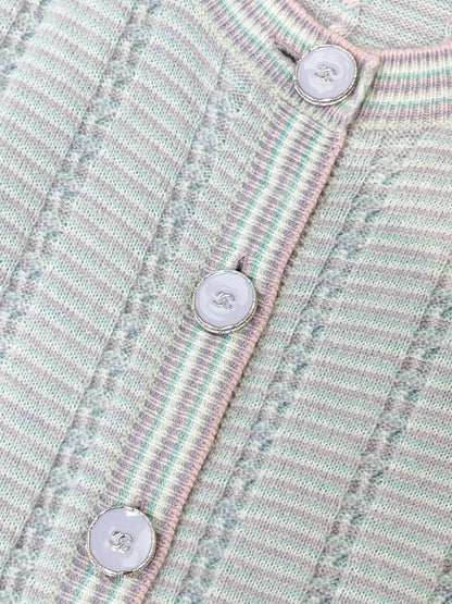 Chanel 25B Light blue cardigan