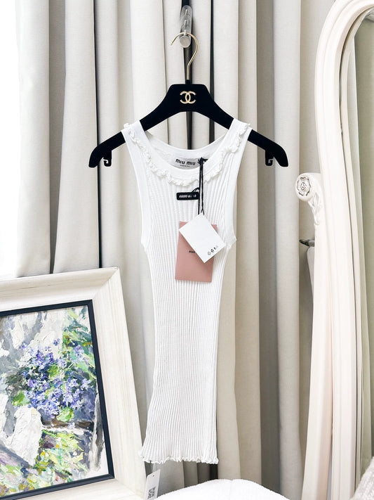 Miumiu 26 white camisole top