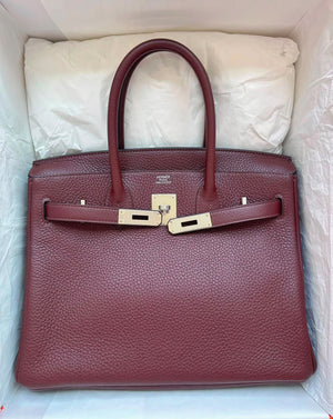 Hermes Birkin 30 Bordeaux Togo Palladium hardware