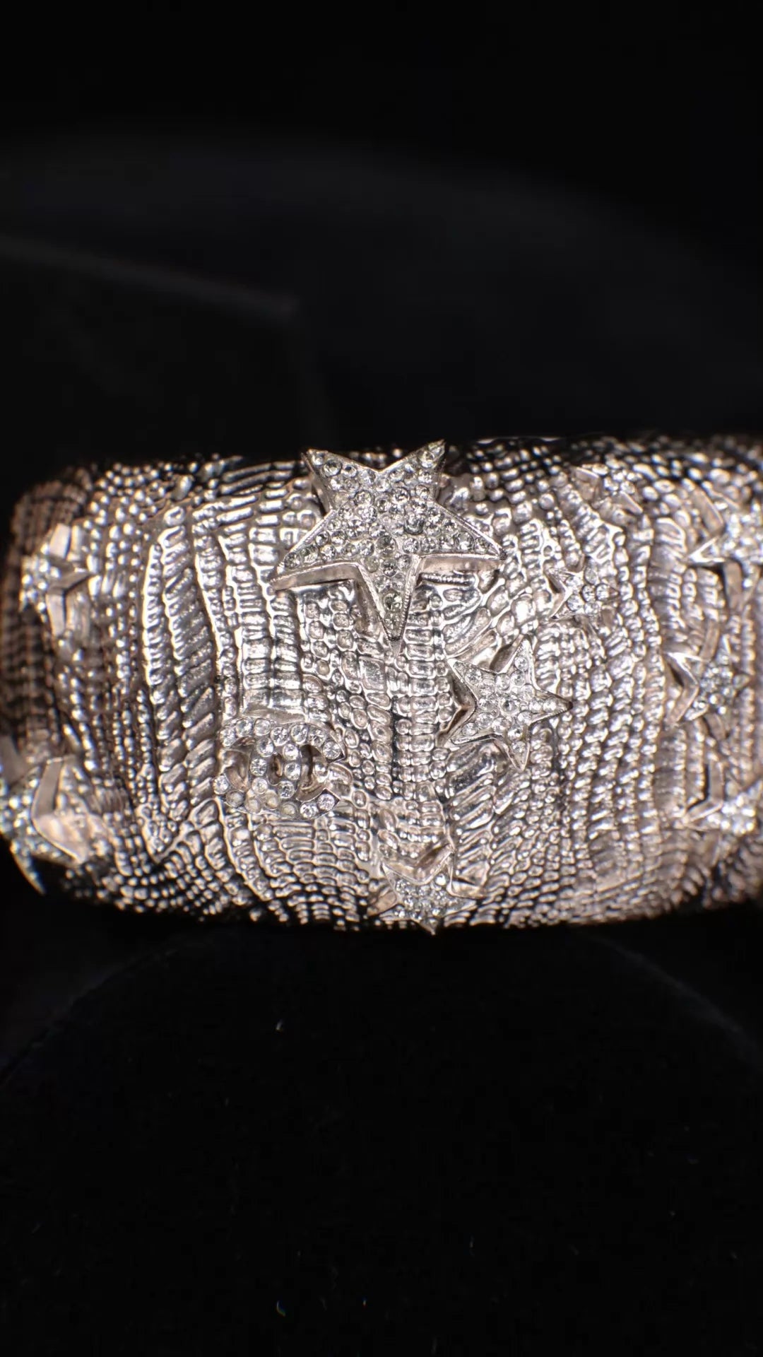 Chanel 12 Comet CC Rhinestone bracelet