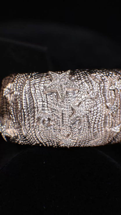 Chanel 12 Comet CC Rhinestone bracelet