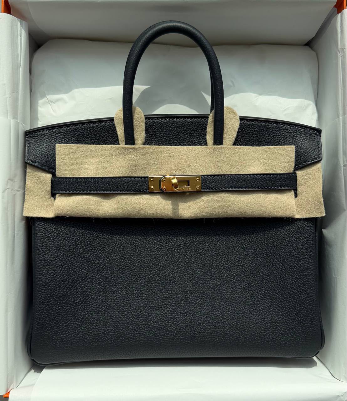 Hermes Birkin 25 Caban Togo Gold hardware
