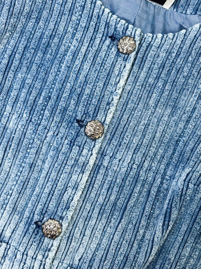Chanel 25K blue shimmering top
