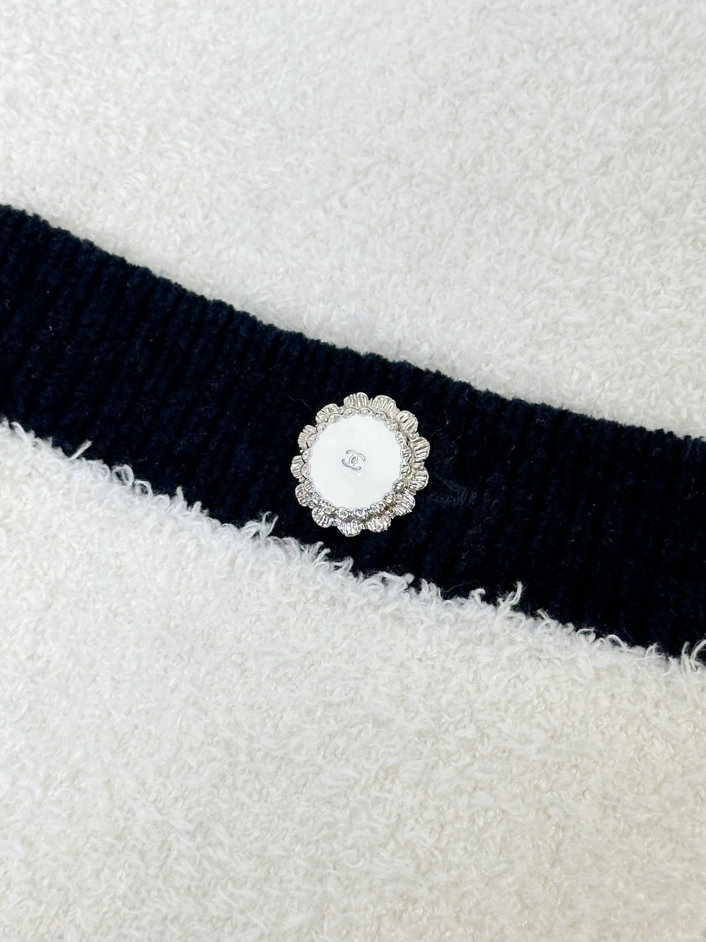 Chanel 26C white and black camisole