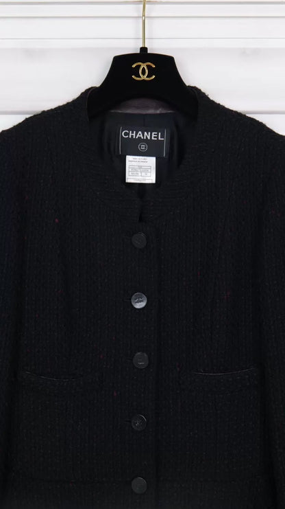 Chanel 01 black Camellia Jacket