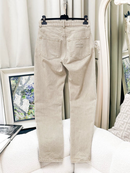 Miu Miu light khaki jeans