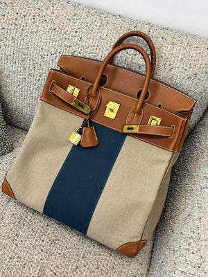 Hermes Hac 40 flag barenia gold hardware