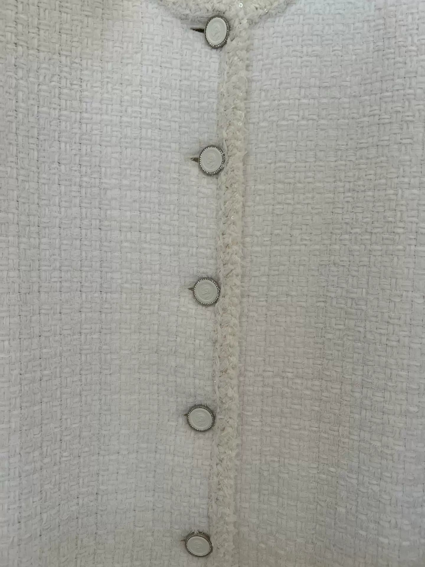 Chanel 25s white jacket