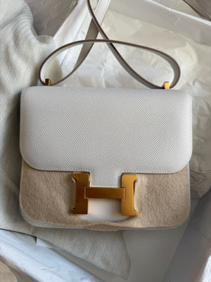 Hermes Constance 18 Gris Pale Epsom Palladium hardware