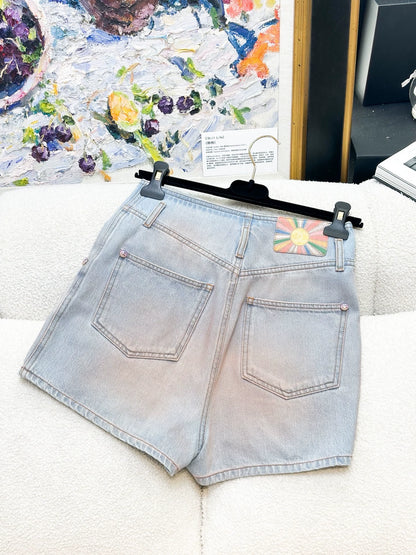 Chanel 24C Light blue denim short