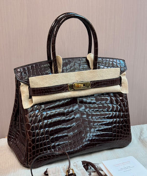 Hermes Birkin 30 cacoon shiny niloticus gold hardware